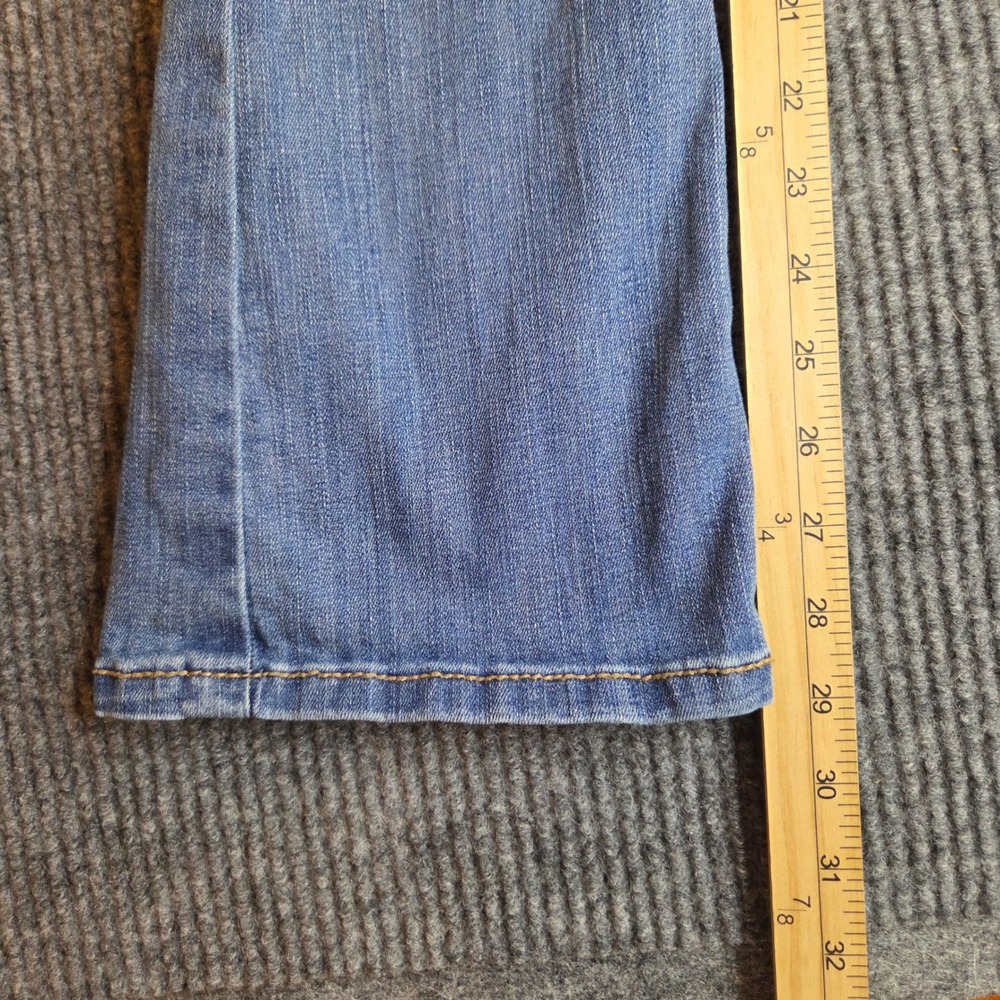 Ariat REAL Denim Womens 14 Medium Wash Bootcut Stretch Jeans Blue Paisley Trim - Picture 5 of 8